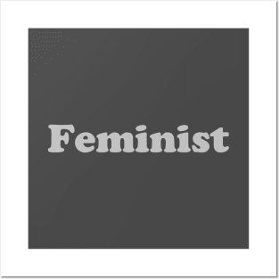 Feminist, silver Posters and Art